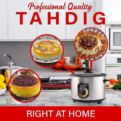 Brentwood TS-1216S Home Kitchen 8 Cup Crunchy Tahdig Persian Rice Cooker