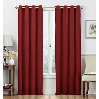 Kate Aurora Basic Jacquard 2 pc Blackout Grommet Top Hotel Window Curtains