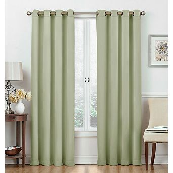 Kate Aurora Basic Jacquard 2 pc Blackout Grommet Top Hotel Window Curtains