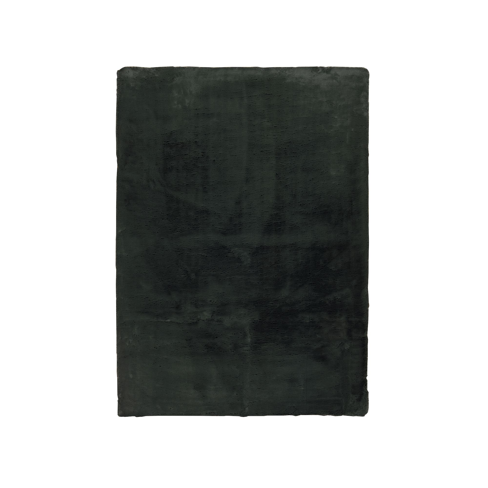 Linon Maven Faux Rabbit Rug Lavender, Dark Green