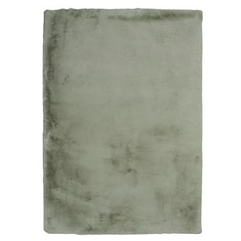 Linon Maven Faux Rabbit Rug Lavender