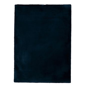 Linon Maven Faux Rabbit Rug Lavender