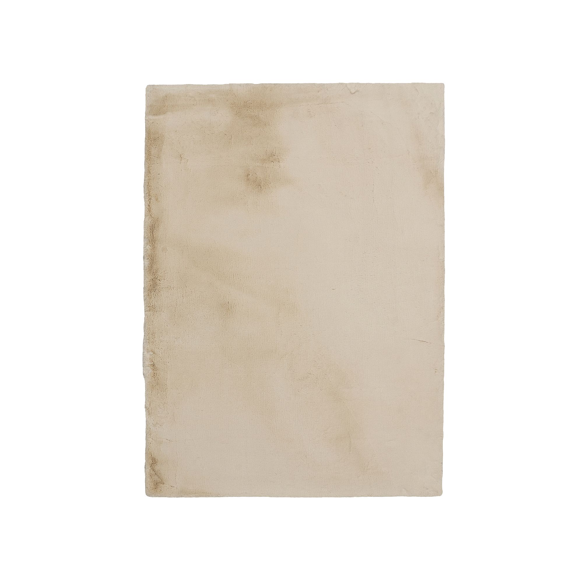 Linon Maven Faux Rabbit Rug Lavender, Brown