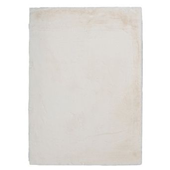 Linon Maven Faux Rabbit Rug Lavender