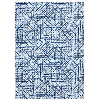 Linon Motif Faux Rabbit Rug Ingrain