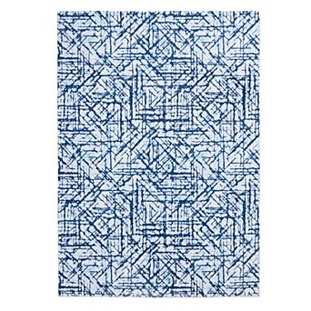 Linon Motif Faux Rabbit Rug Ingrain