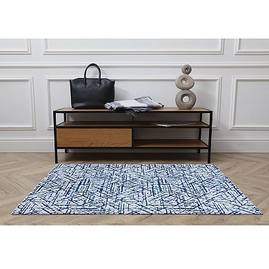 Linon Motif Faux Rabbit Rug Ingrain