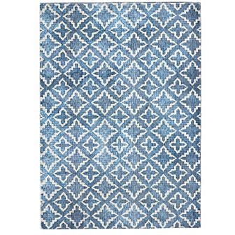 Linon Motif Faux Rabbit Rug Linear