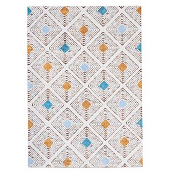 Linon Motif Faux Rabbit Rug Blinx