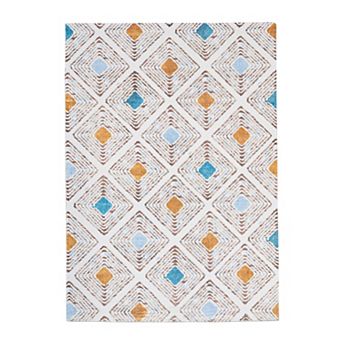 Linon Motif Faux Rabbit Rug Blinx