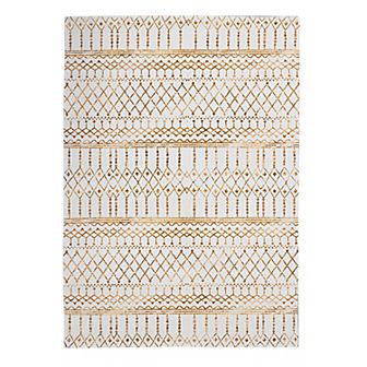 Linon Motif Faux Rabbit Rug Minear