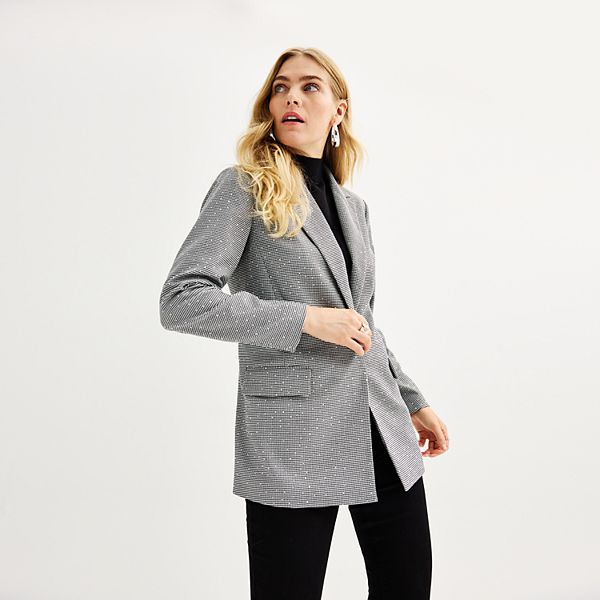 Women's Nine West Single-Button Longline Blazer