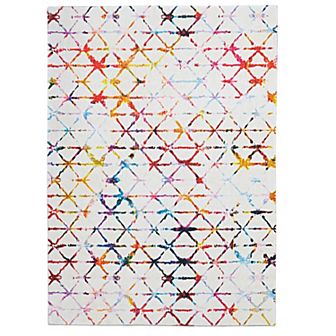 Linon Motif Faux Rabbit Rug Felix