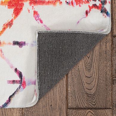 Linon Motif Faux Rabbit Rug Felix