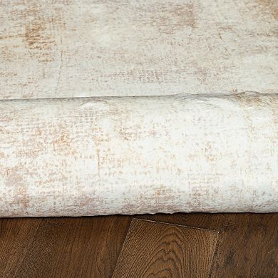 Linon Motif Faux Rabbit Rug Simone