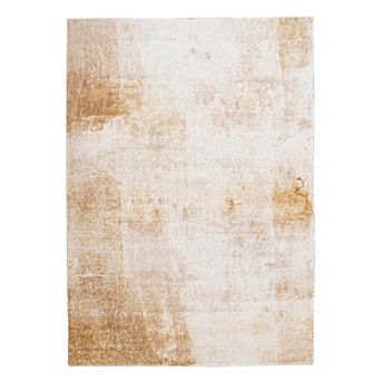 Linon Motif Faux Rabbit Rug Simone