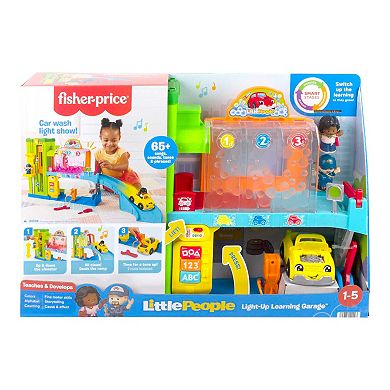 Fisher-Price Little People Light-Up Learning Garage Play Toy Set with Figures & Toy Car