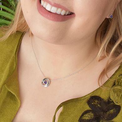 Boston Bay Diamonds Brilliance in Motion Sterling Silver Amethyst & Diamond Accent Swirl Necklace