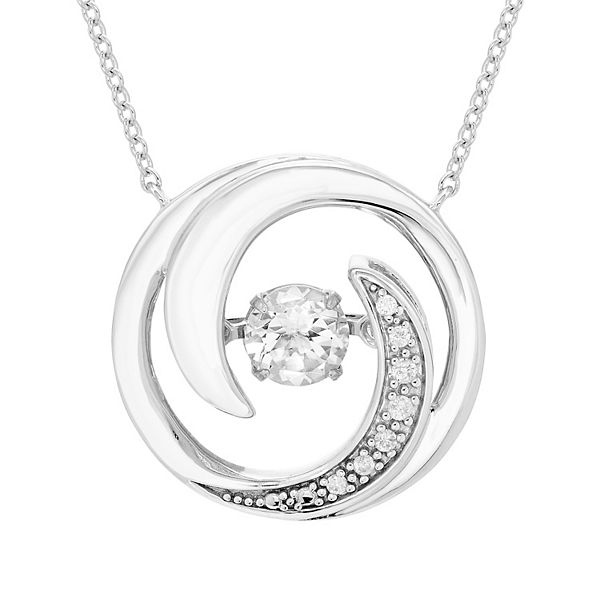 Boston Bay Diamonds Brilliance in Motion Sterling Silver LabCreated White Sapphire & Diamond