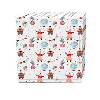 Napkin Set, 100% Polyester, Set of 4, 18x18", Circus Time