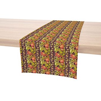 Table Runner, 100% Cotton, 16x72", Floral 6
