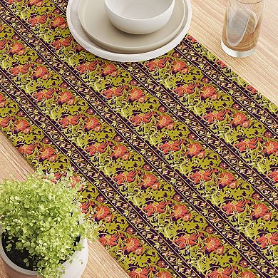 Table Runner, 100% Cotton, 16x72", Floral 6