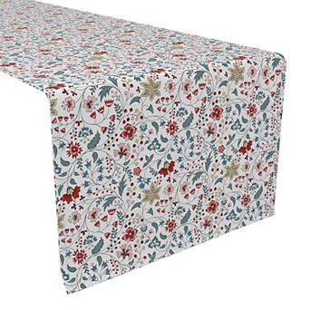 Table Runner, 100% Polyester, 12x72", Botanical Doodles