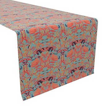 Table Runner, 100% Cotton, 16x72", Floral 60