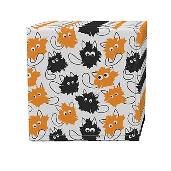 Napkin Set, 100% Polyester, Set of 4, 18x18", Goofy Funny Cats