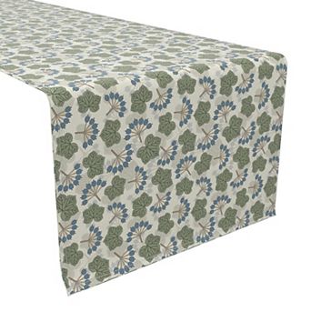 Table Runner, 100% Cotton, 16x72", Floral 128