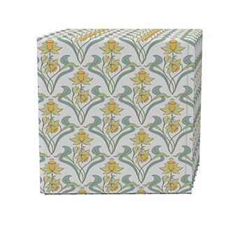 Napkin Set of 4, 100% Cotton, 20x20", Floral 133