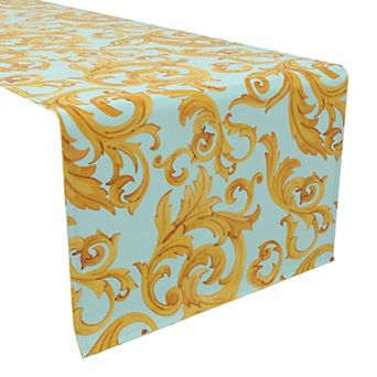 Table Runner, 100% Cotton, 16x108", Floral 156