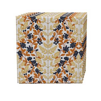 Napkin Set of 4, 100% Cotton, 20x20", Floral 117