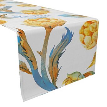 Table Runner, 100% Cotton, 16x90", Floral 139