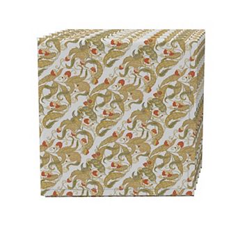 Napkin Set of 4, 100% Cotton, 20x20", Floral 119