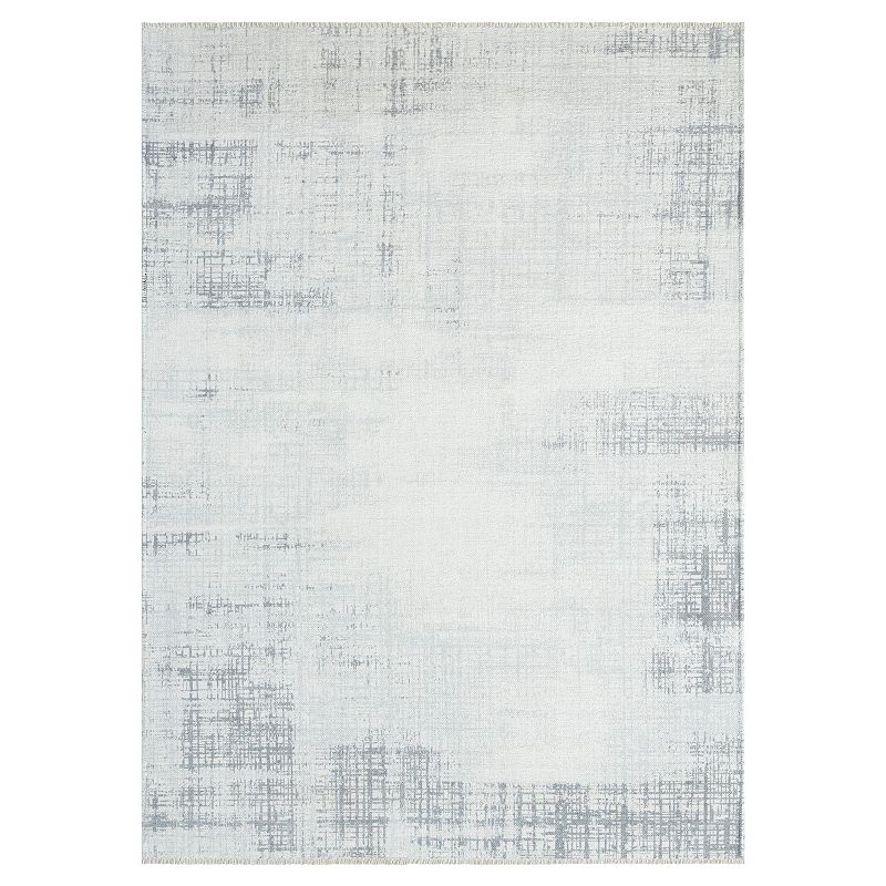 VCNY Home Stewart Grey Abstract Printed Chenille Flatweave Area Rug, 8X10 Ft