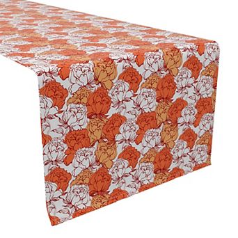 Table Runner, 100% Cotton, 16x72", Floral 172