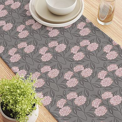 Table Runner, 100% Cotton, 16x108", Floral 55