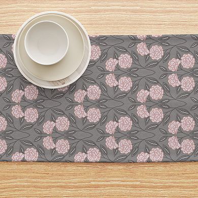 Table Runner, 100% Cotton, 16x108", Floral 55