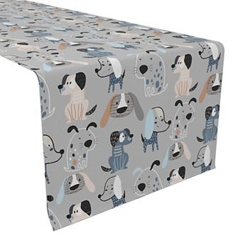 Table Runner, 100% Cotton, 16x72", Cartoon Pets