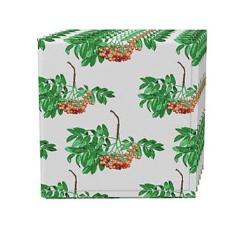 Napkin Set, 100% Polyester, Set of 4, 18x18", Rowan Tree Silhouettes