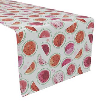 Table Runner, 100% Cotton, 16x72", Watermelon Design