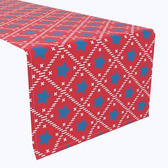 Table Runner, 100% Polyester, 14x108", Abstracta Stars of July
