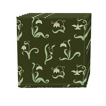 Napkin Set of 4, 100% Cotton, 20x20", Floral 134