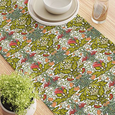 Table Runner, 100% Cotton, 16x90", Floral 38