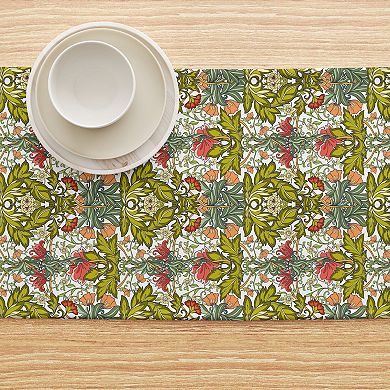 Table Runner, 100% Cotton, 16x90", Floral 38
