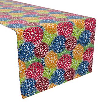 Table Runner, 100% Cotton, 16x72", Floral 193