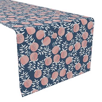 Table Runner, 100% Cotton, 16x72", Peaches Design