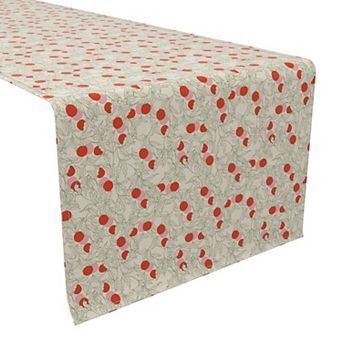 Table Runner, 100% Cotton, 16x90", Floral 41