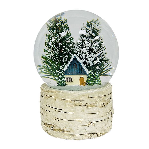 St. Nicholas Square® Tree Winter Cabin Musical Snowglobe Decor